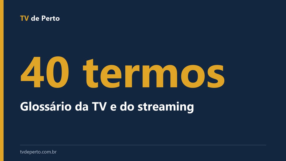 Capa tipográfica do glossário com 40 termos de TV e streaming