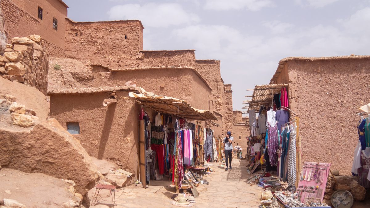 Construções de barro do ksar de Aït Benhaddou, em Ouarzazate, no Marrocos